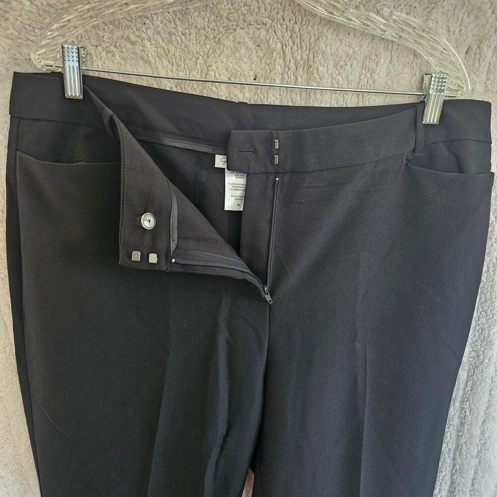 Jaclyn Smith Collection Women's Navy Black Dress Pants, Size 16 - Picture 5 of 13